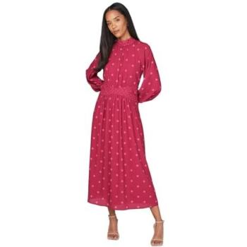 Berry Patterned Midi Dress (Contrast)