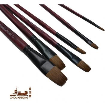 6pcs Weasel Hair Acrylic Paint Brush Set