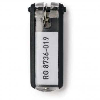 Robustes 195701 Schlüsselanhänger‑Pack – 6 schwarze Exemplare