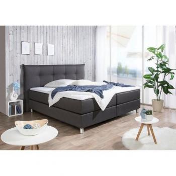 MAINTAL Premium Boxspringbett – 160 × 200 cm, H3, Anthrazit