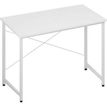 Table de Travail WOLTU, 100x50x75cm, Blanc, Piétement Métallique