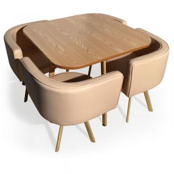 Table et chaises scandinaves Oslo Beige