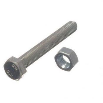 M8 X 60MM Hex Bolt Set Screw 8.8 Grade Steel with Nuts BZP