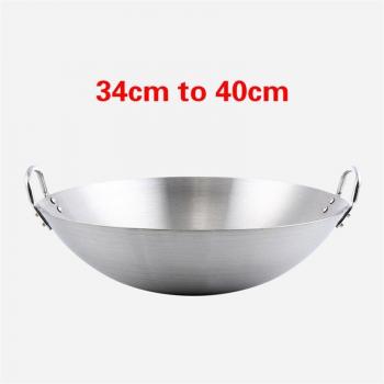Acero Inoxidable Wok con Orelas Dobles