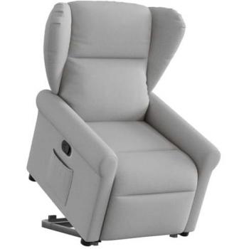 Fauteuil Confort Gris Nuage Tissu