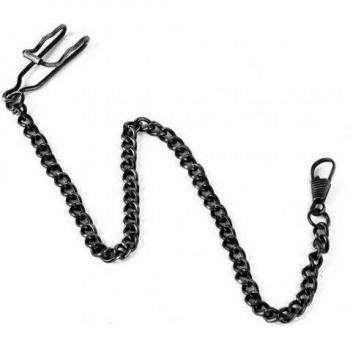 Antike Unisex Kettentasche mit Uhrenhalsband und Dekor