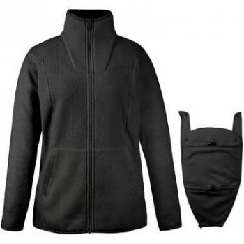 Mamalila Basel Soft-Fleece Tragejacke Schwarz – Warm & Leicht
