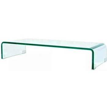 VidaXL Clear Glass TV Stand/Monitor Riser 70x30x13 cm