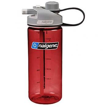 Nalgene Trinkflasche MultiDrink Sustain 0,6 l – Rot/Grau