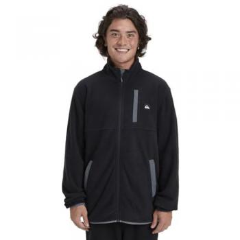 Quiksilver No Destination Veste aus Fleece – Herren, Reißverschluss, Schwarz