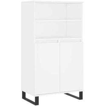 Tweedeurfoto buffet wit, 60x36x110 cm – engineered wood