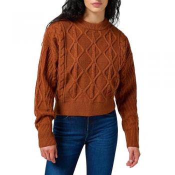 Wrangler Braun Regular Fit Damen-Pullover, Größe L (SKU 112356473)