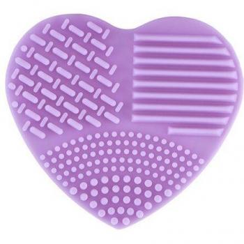 Heart-Shaped Cosmetic Brush Wash Scrubber