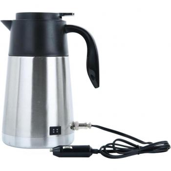 Chauffe‑pot électrique mobile 12 V / 24 V 1,3 L – Thermos inox pour auto