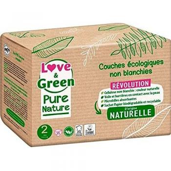 Love & Green Ökologische Windeln Größe 2 Mini (3 bis 6 kg)