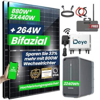 880W/800W Balkonkraftwerk mit Speicher 2,24 kWh