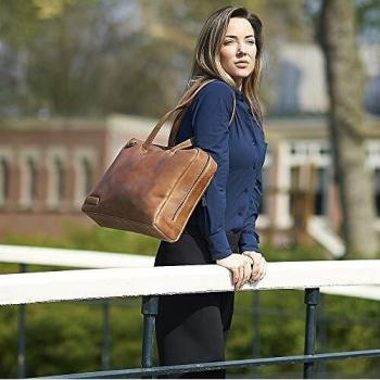 Plevier Notebooktasche Dorset für Damen 15,6 Zoll Cognac