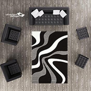 Alfombra suave y sedosa Todila gris 200x290