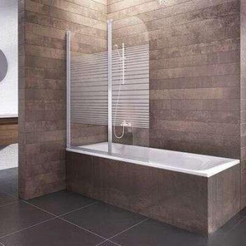 Mampara Plegable Schulte 114x140 CM – Biombo en Aluminio Plata con Rayas