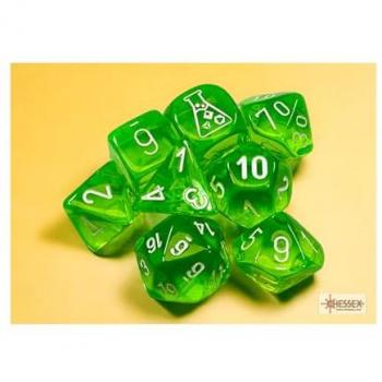 Pack 8 dés vert clair CHESSEX