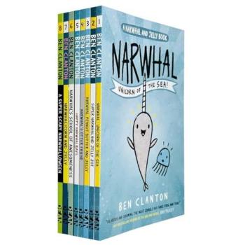 Egmont Narwhal and Jelly Series 8 Books Collection Set (Narwhal: Unicorn of the Sea!, Super Narwhal and Jelly Jolt, Peanut Butter and Jelly, Narwhal's Otter