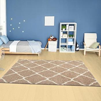 THE RUGS Myshaggy Collection Rugs Moroccan Design in Beige