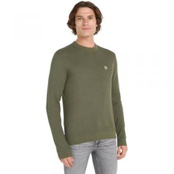 Jersey de algodón para hombre Calvin Klein Jeans canalé