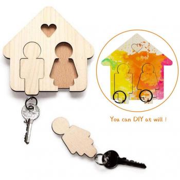 Small House Design Keychain for Couples