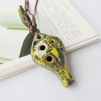 Musical Ocarina Flute in Bright Glaze