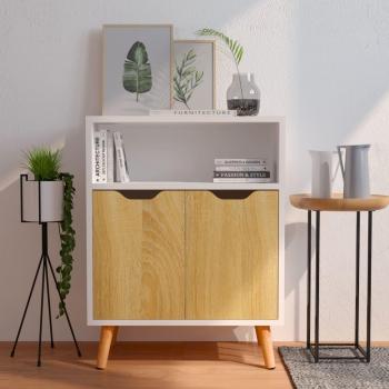 VidaXL Sideboard Sonoma-Eiche und Weiß 60x30x72 cm