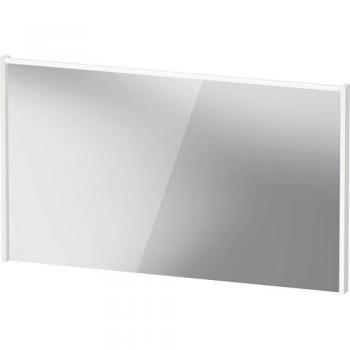 Miroir d’appoint D-Code Duravit 1200 × 700 mm, surface lisse en blanc mat avec LED