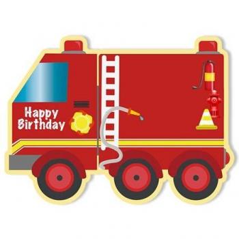 Fire Truck Party Invitation Cards