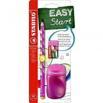 Kit Escolar STABILO EASYgraph Rosa para Zurdos