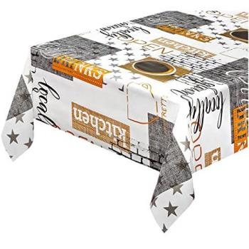 Tissu ciré nappe cuisine anti‑tâches, modèle Caffè Industrial – 140×200 cm