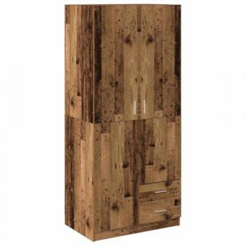 VidaXL Antique Wood Wardrobe 80x52x180 cm Engineered Wood