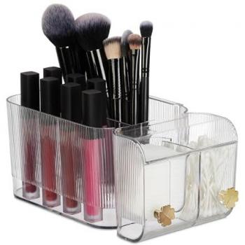 Organizer trucco a parete 4 sezioni, 2 anelli – Relaxdays