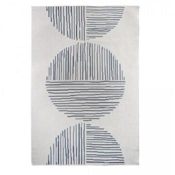 Tapis extérieur terrasse Un amour de tapis, blanc et bleu 120x170