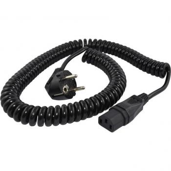 Hawa R6502 Cavo Spirale IEC 1,6 m Nero