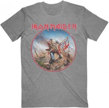 Iron Maiden Unisex Erwachsene Trooper Vintage T-Shirt grau