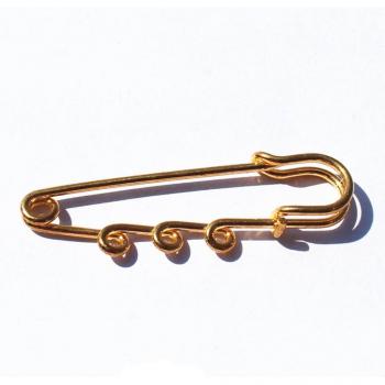 Broschensatz 10 Stk – DIY 3‑Loch, Bronze/Glanzsilber