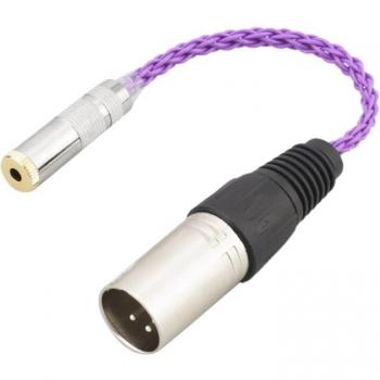 Adaptador de audio de latón, XLR macho a 3.5mm hembra, 4 pines