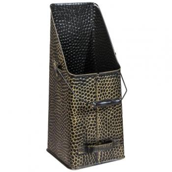 Turk 78000 Kohlenkanne – Altmessing, gehämmert, Brikettträger