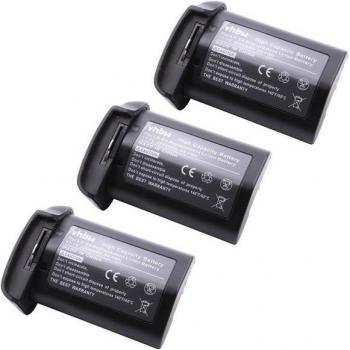 Batteria di Backup VHBW 3x 2200 mAh 11,1 V per Fotocamera Canon Flash