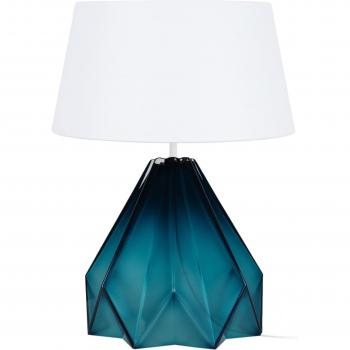 Lampe de Salon Tissu Bleu Petrol D40xH54cm