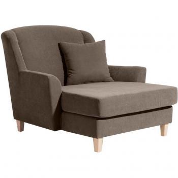 Max Winzer Komfortsessel „Sahara“ mit 55 × 55 cm Zierkissen – Velours