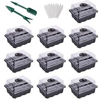 LoiStu Seed Starter Tray with Adjustable Dome Lids