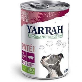 Confezione da 6 di Yarrah Bio Paté con Maiale umido per cane (400g ciascuno)