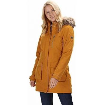Parka de Mujer Regatta Serleena con Aislamiento y Capucha de Piel Sintética, Gold Cumin, 16