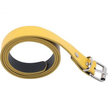Cinturón clásico de color caramelo para niños y niñas, piel sintética, 2022