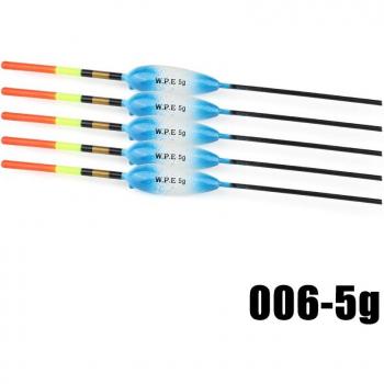 Aparejos de Pesca W.P.E Boias Multicolor, 5 unidades, tamaños desde 3g hasta 6g